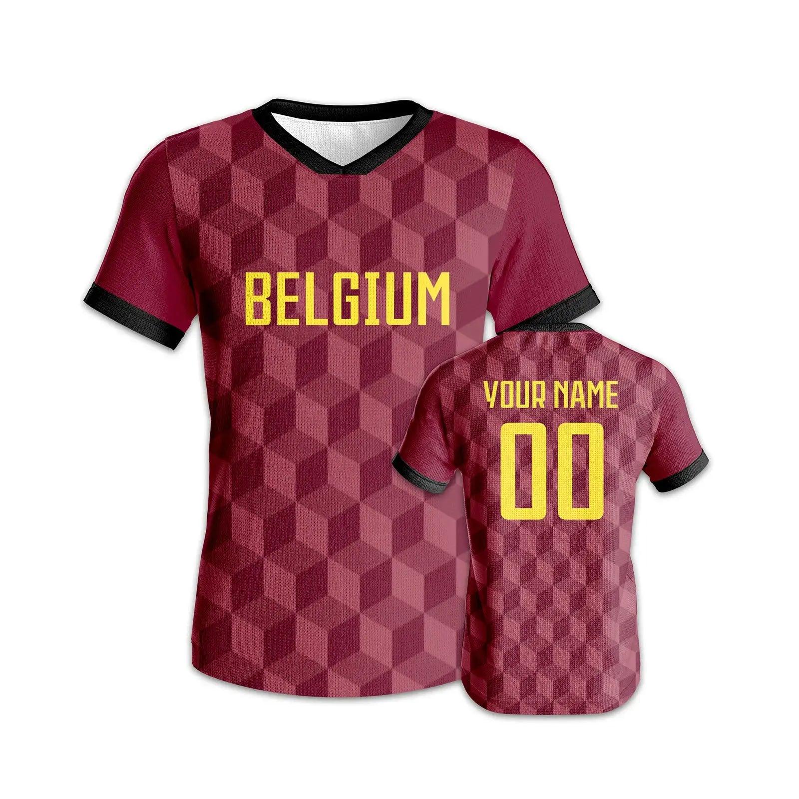  Custom Belgium Soccer Jersey QuickDry Personalized Name -  ToylandEU™