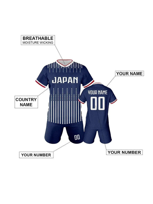  Youth Custom Soccer Jersey Kit With Name And Number Personalization Unisex Knit Sublimation Football Shirt Size 3-14Y -  ToylandEU™