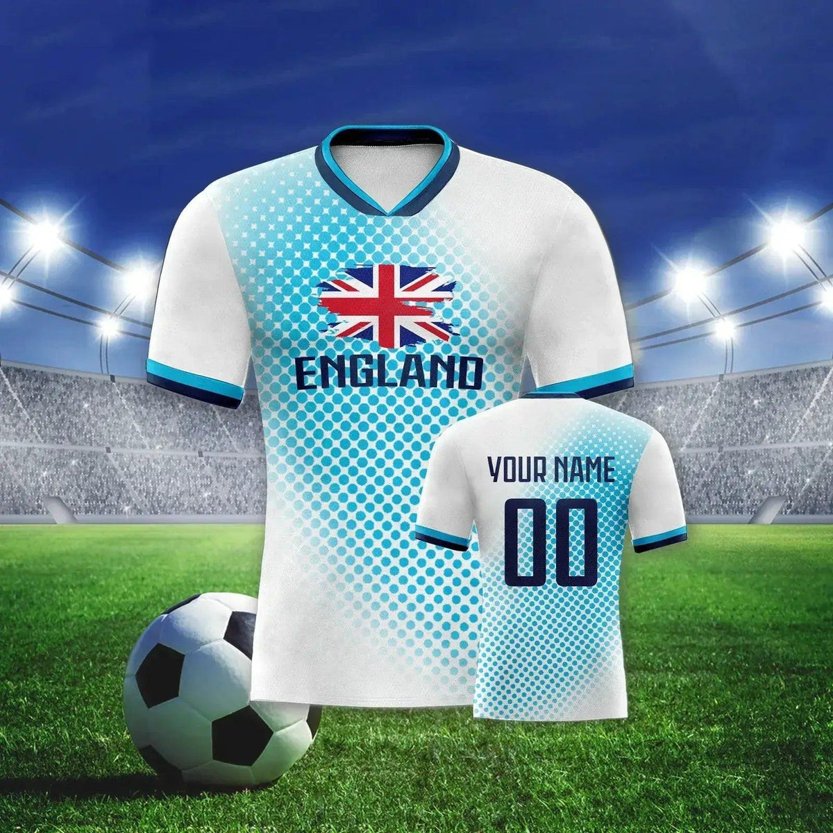  England Soccer Jersey Unisex Quick Dry Knit Football Shirt With Personalized Name And Number -  ToylandEU™