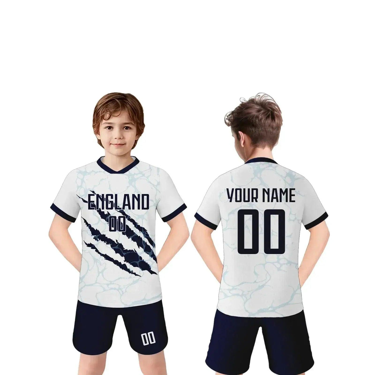  Custom Youth Soccer Jersey Set With Name And Number, Unisex Knit Kit For Ages 3-14 -  ToylandEU™