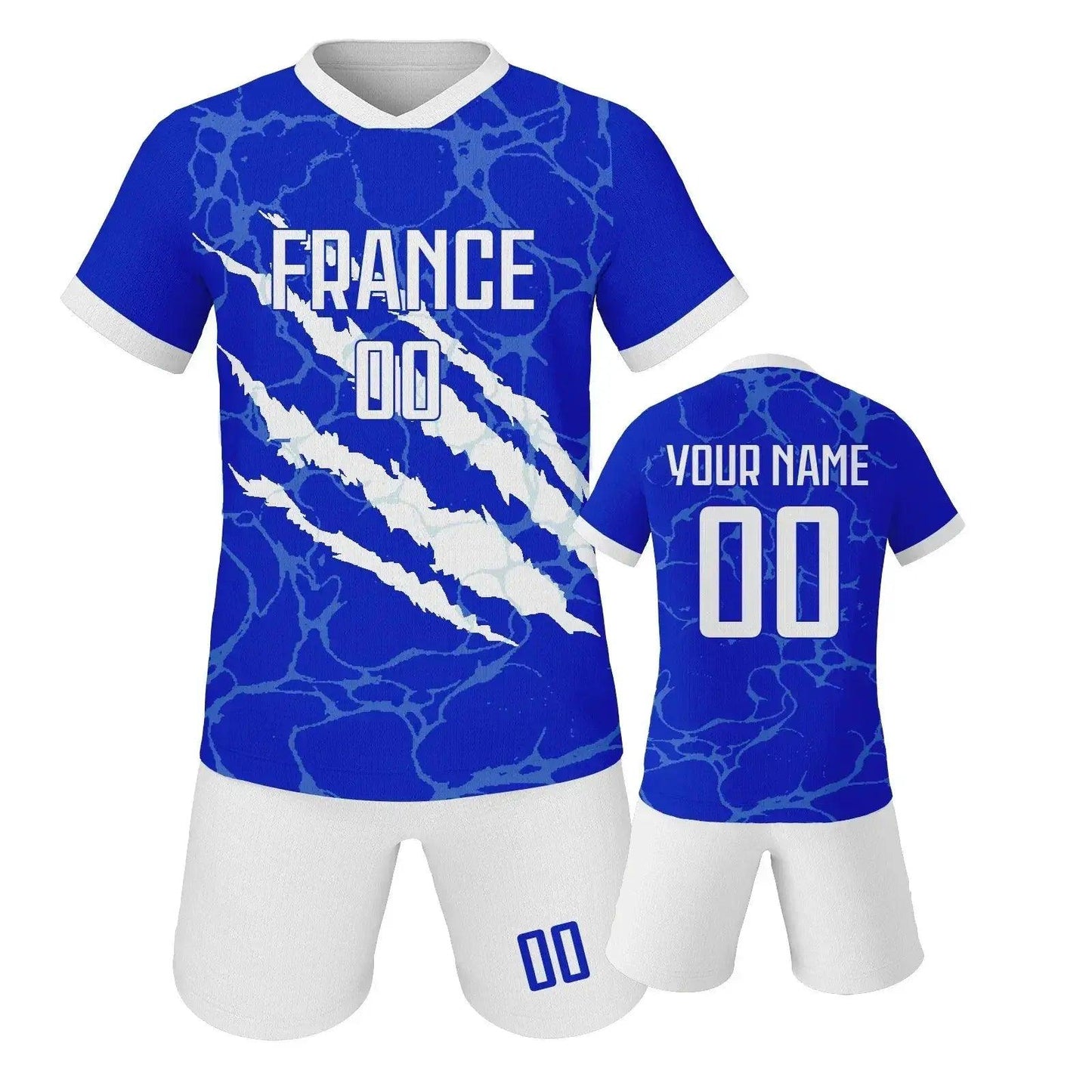  Custom Youth Soccer Jersey Set With Name And Number, Unisex Knit Kit For Ages 3-14 -  ToylandEU™