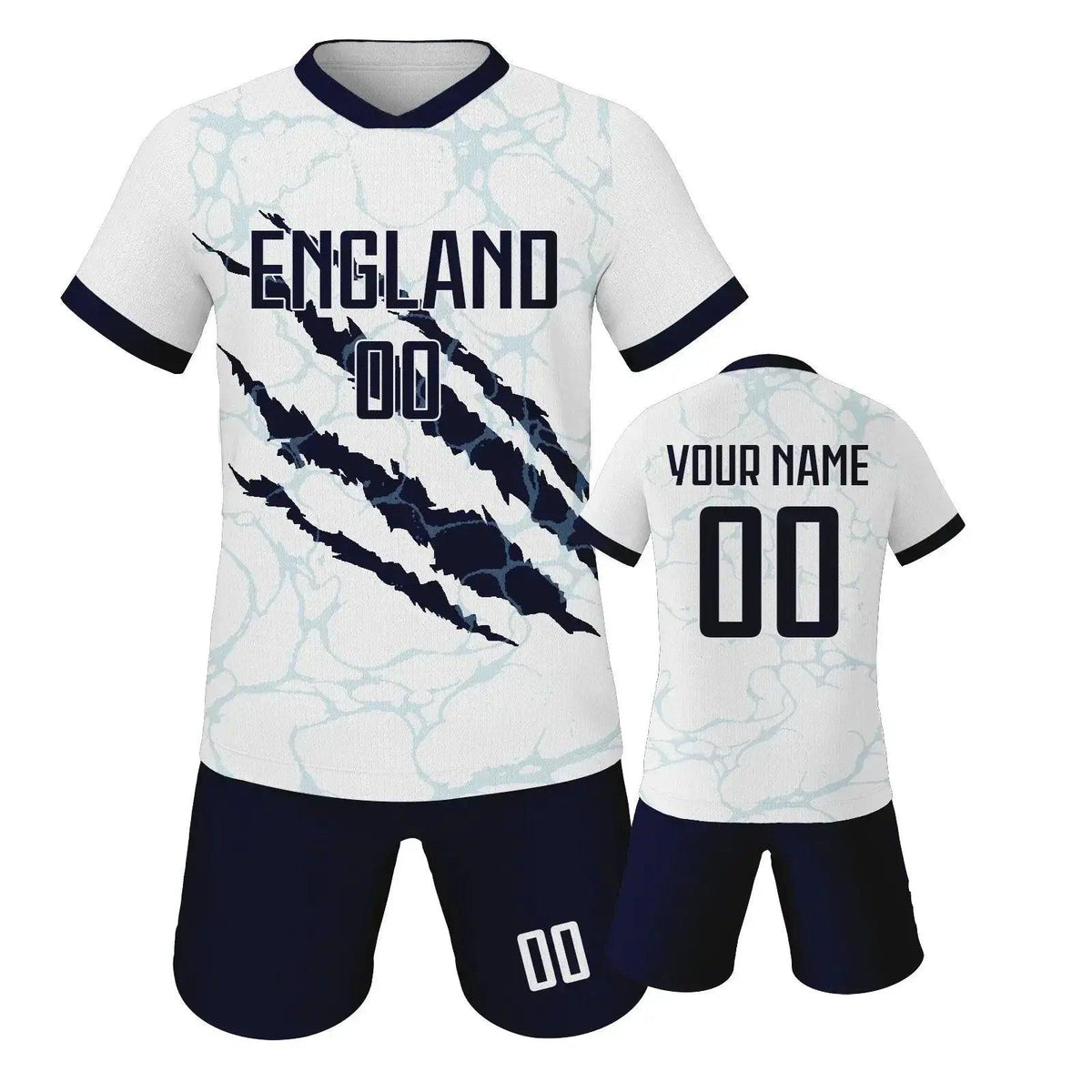  Custom Youth Soccer Jersey Set With Name And Number, Unisex Knit Kit For Ages 3-14 -  ToylandEU™