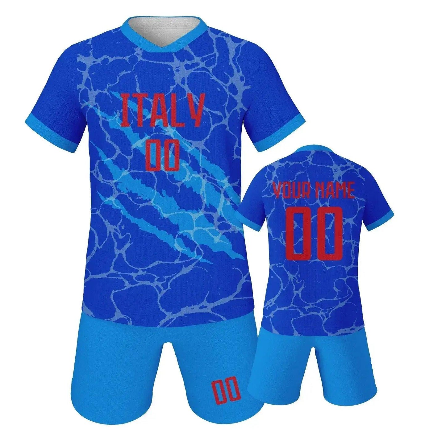  Custom Youth Soccer Jersey Set With Name And Number, Unisex Knit Kit For Ages 3-14 -  ToylandEU™