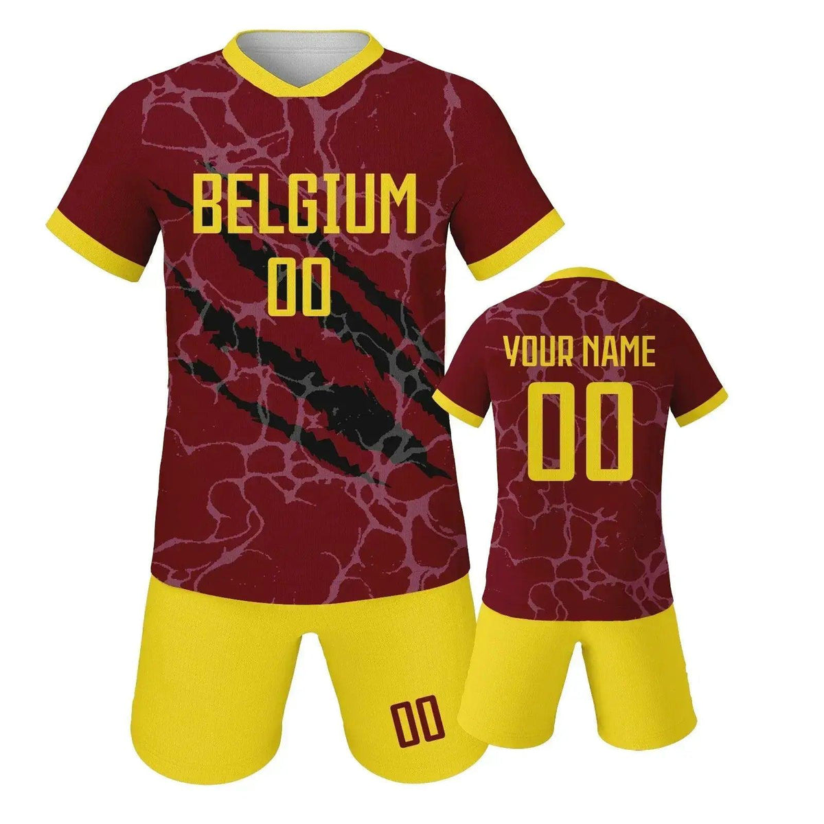  Custom Youth Soccer Jersey Set With Name And Number, Unisex Knit Kit For Ages 3-14 -  ToylandEU™