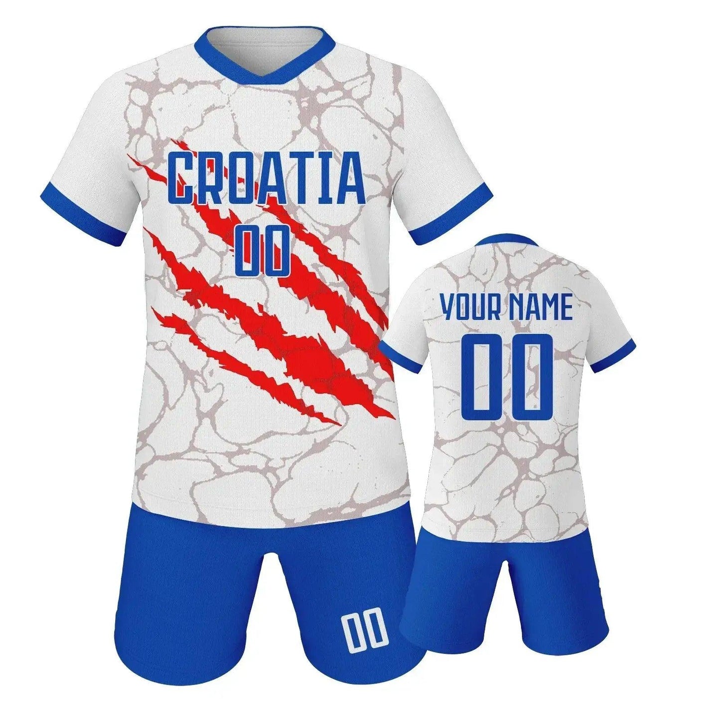  Custom Youth Soccer Jersey Set With Name And Number, Unisex Knit Kit For Ages 3-14 -  ToylandEU™