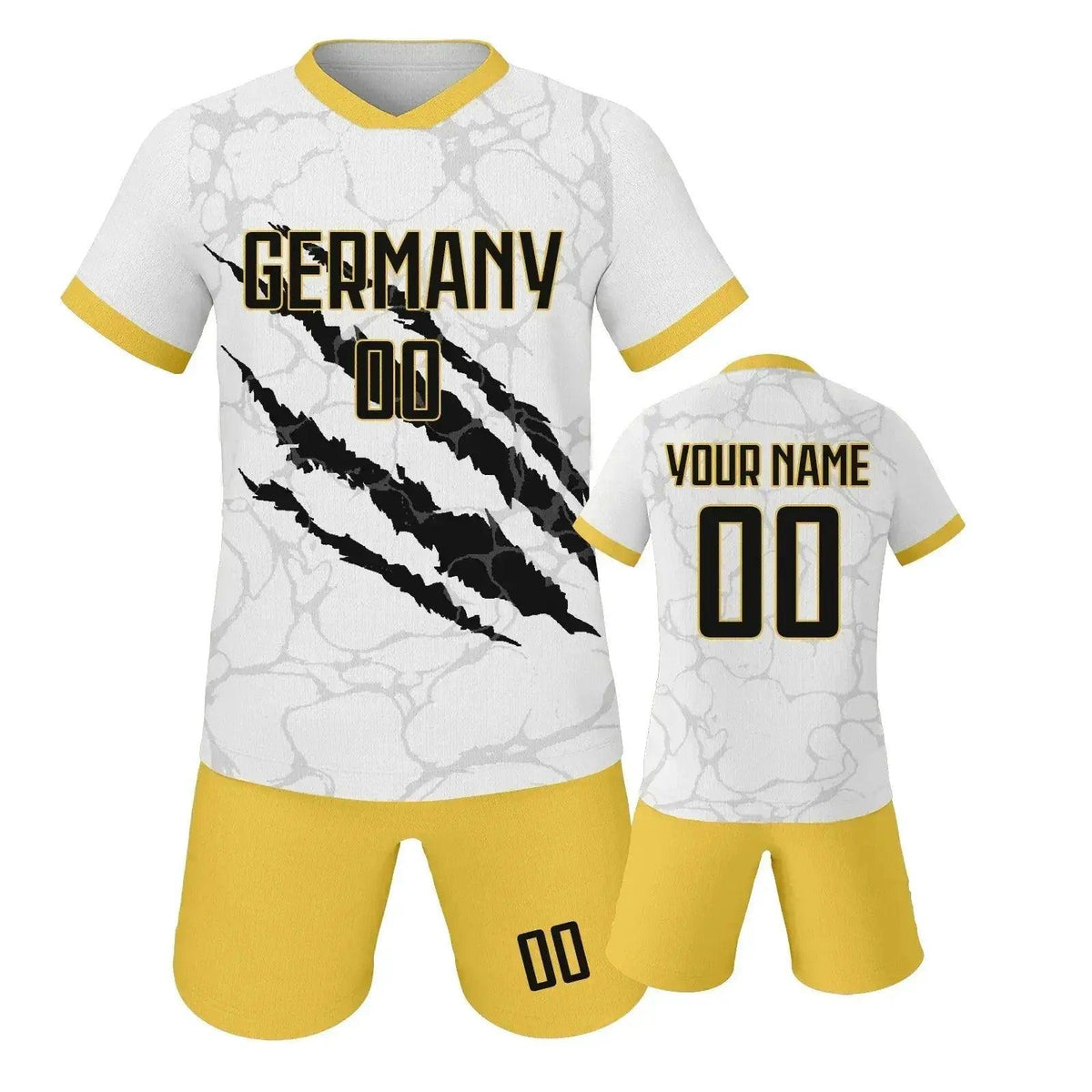  Custom Youth Soccer Jersey Set With Name And Number, Unisex Knit Kit For Ages 3-14 -  ToylandEU™