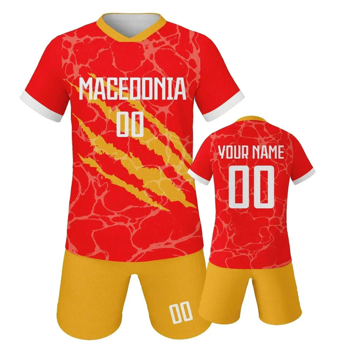  Custom Youth Soccer Jersey Set With Name And Number, Unisex Knit Kit For Ages 3-14 -  ToylandEU™