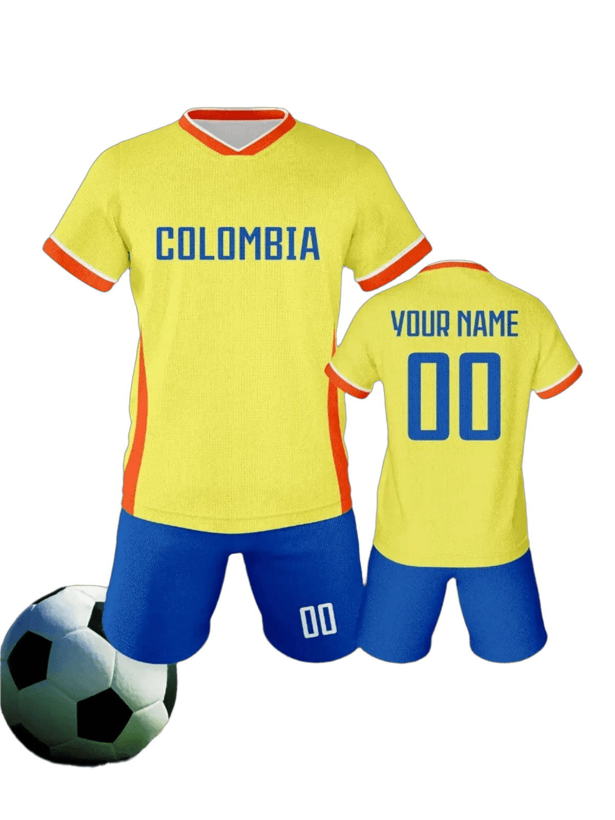  Personalized Colombia Soccer Kit for Kids - Custom Name & Number Football Jersey Uniforms for Training and Play -  ToylandEU™