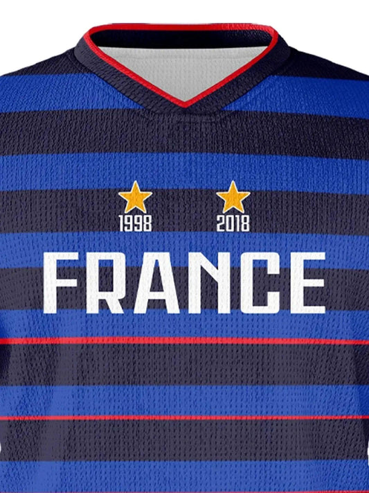 Customizable Kids Soccer Jersey and Shorts Set - France Football Training Outfit with Personalized Name and Number -  ToylandEU™