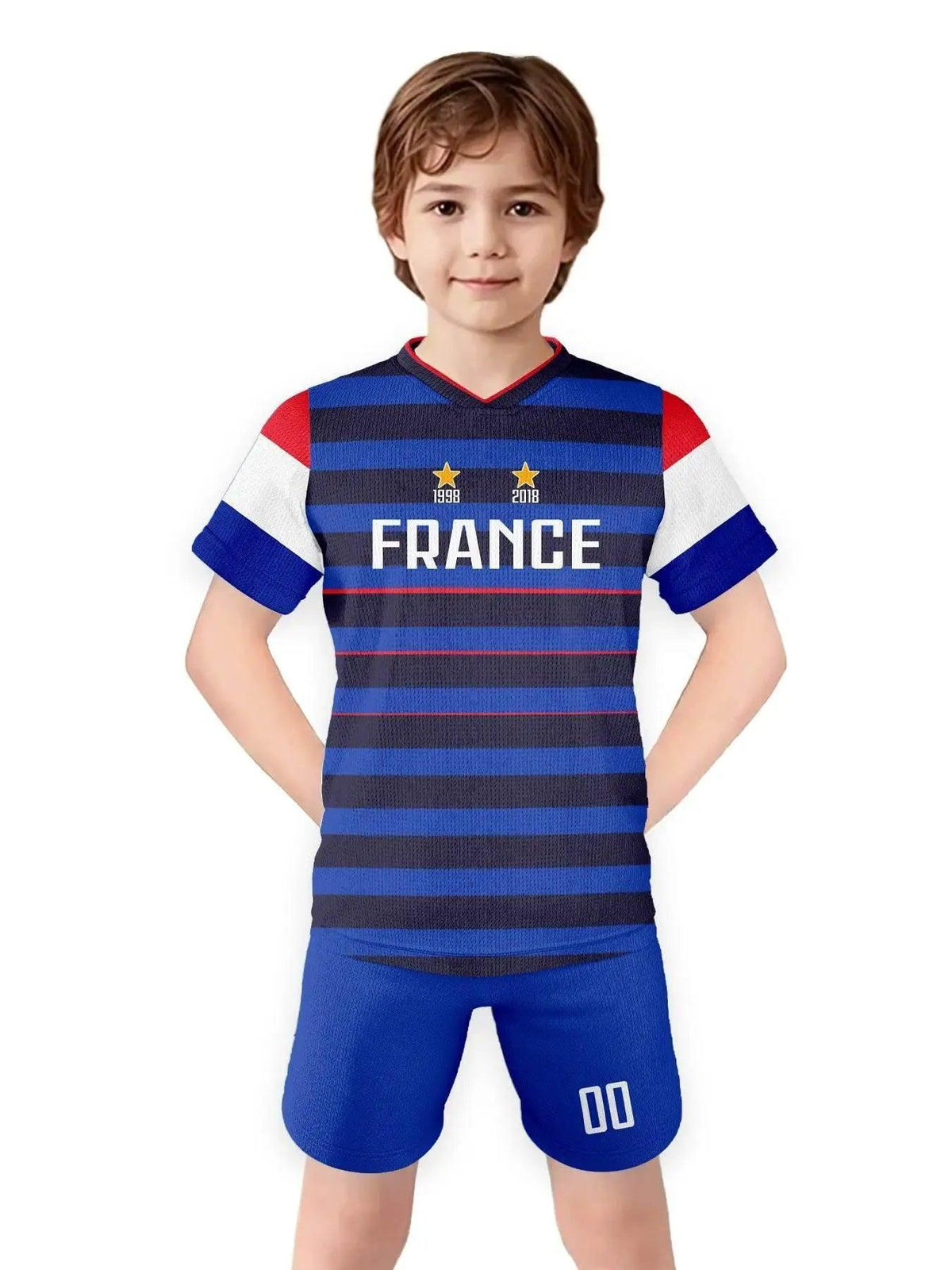  Customizable Kids Soccer Jersey and Shorts Set - France Football Training Outfit with Personalized Name and Number -  ToylandEU™