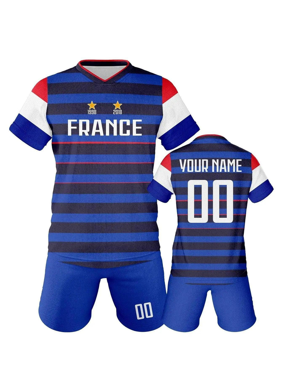  Customizable Kids Soccer Jersey and Shorts Set - France Football Training Outfit with Personalized Name and Number -  ToylandEU™