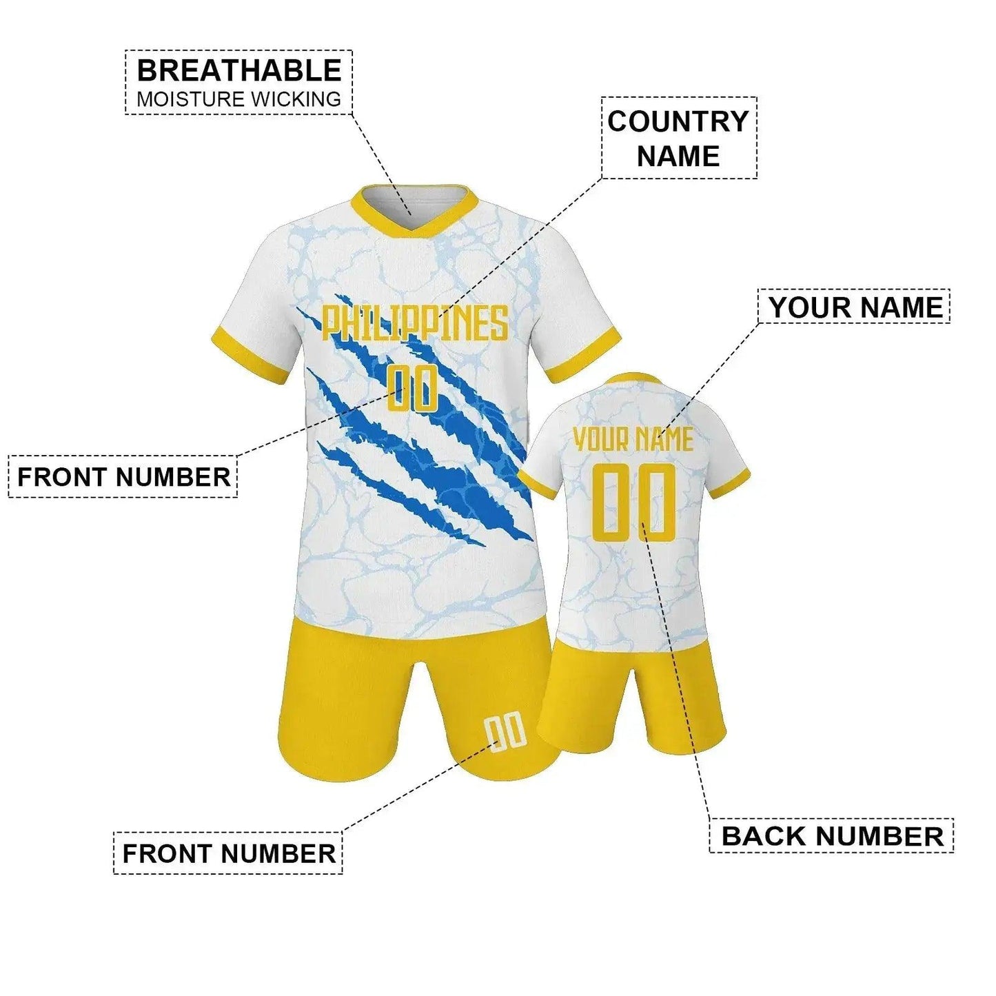  Kids Custom Portugal Netherlands Soccer Jersey Short Set Green Personalize With Name And Number -  ToylandEU™