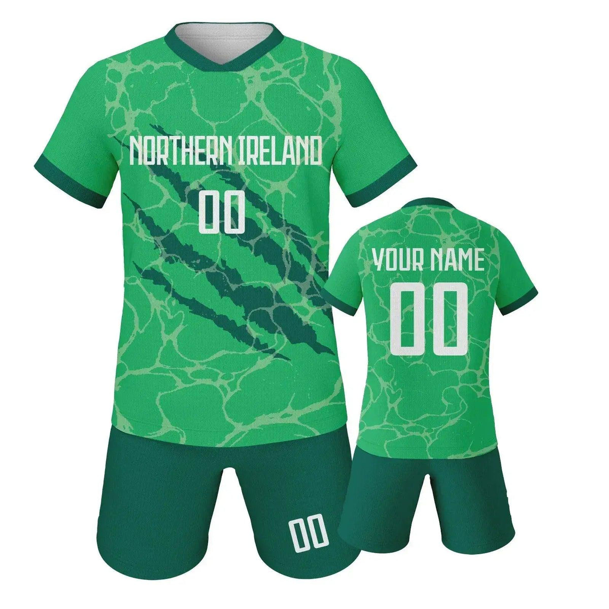  Kids Custom Portugal Netherlands Soccer Jersey Short Set Green Personalize With Name And Number -  ToylandEU™