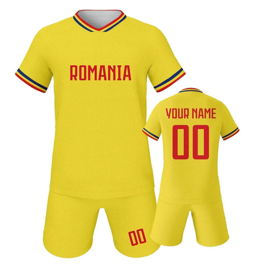  Personalized Romania Youth Soccer Jersey Kit - Custom Name & Number Football Uniform for Kids -  ToylandEU™