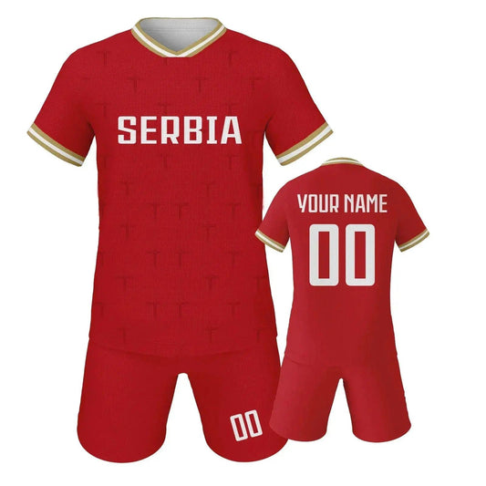  Custom Serbia Kids Soccer Jersey Kit Unisex Youth Uniform With Print Name And Number -  ToylandEU™