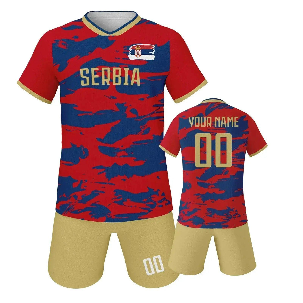  Custom Serbia Kids Soccer Jersey Kit Unisex Youth Uniform With Print Name And Number -  ToylandEU™