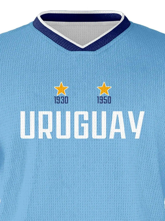  Customizable Kids Uruguay Soccer Training Jersey - Personalized Youth Football Tracksuit with Name & Number -  ToylandEU™
