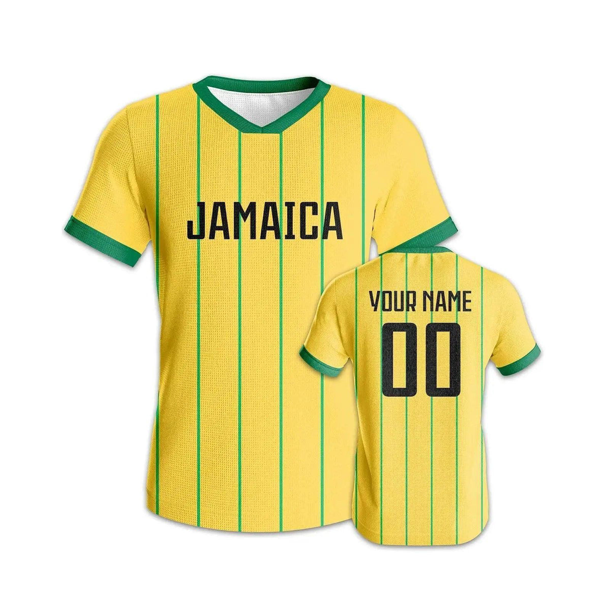  Personalized Quick-Dry Jamaica Soccer Jersey for Youth and Adults - Custom Name and Number Sports Team Training Kit -  ToylandEU™