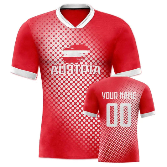  Personalized Austria Soccer Jersey with Custom Name and Number - Men's Training Kit for Fans and Youth -  ToylandEU™