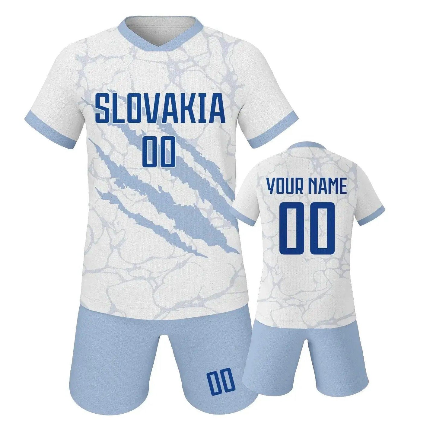  Custom Spain Soccer Jersey Set With Name And Number For Youth Ages 3 Through 14 Includes Jersey And Shorts Knit Fabric -  ToylandEU™