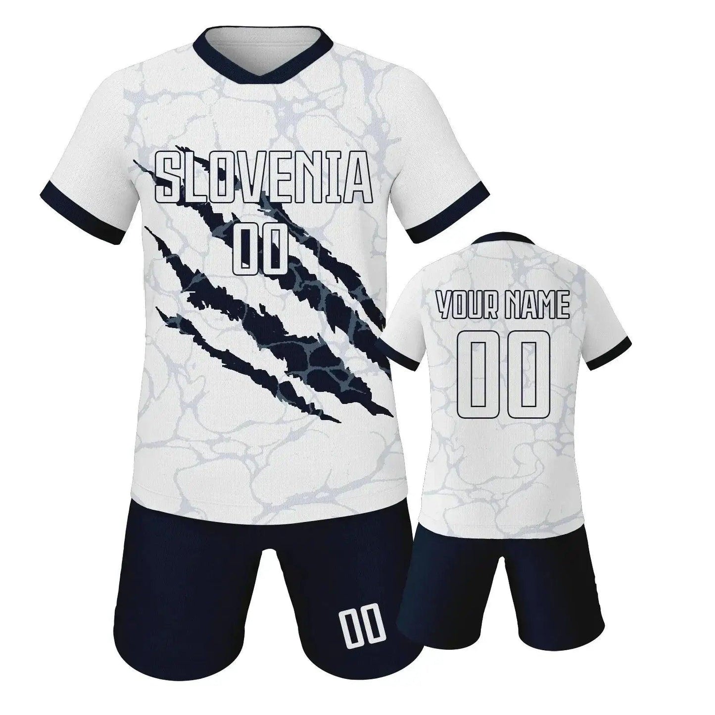  Custom Spain Soccer Jersey Set With Name And Number For Youth Ages 3 Through 14 Includes Jersey And Shorts Knit Fabric -  ToylandEU™