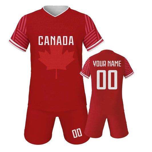  Customizable Kids Soccer Jersey Set With Short Sleeve Shirt And Matching Shorts Youth Football Training Kit Knit Fabric -  ToylandEU™
