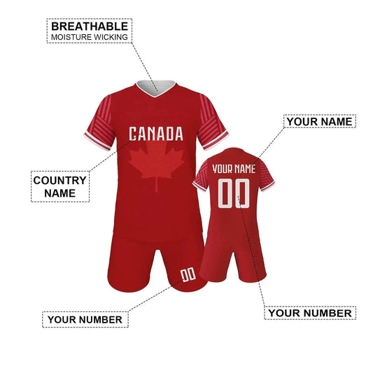  Customizable Kids Soccer Jersey Set With Short Sleeve Shirt And Matching Shorts Youth Football Training Kit Knit Fabric -  ToylandEU™