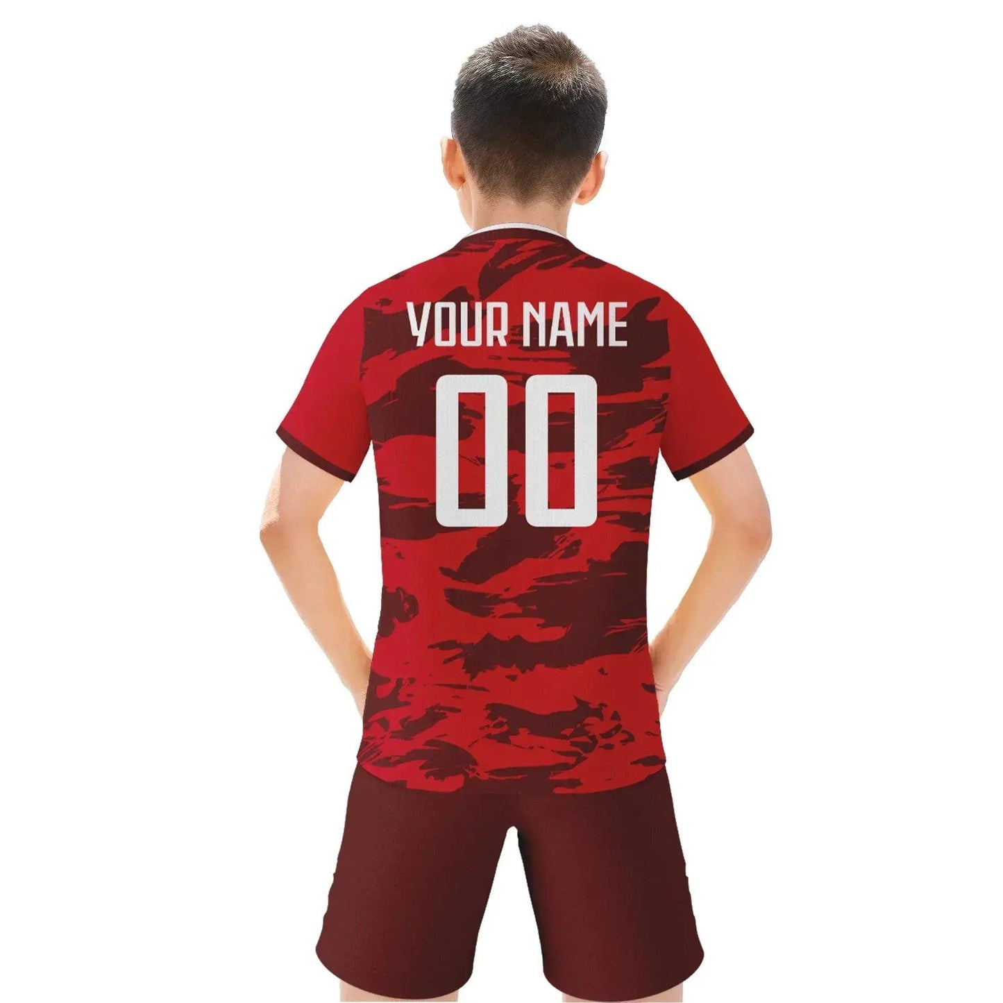  Customizable Kids Soccer Jersey Set With Short Sleeve Shirt And Matching Shorts Youth Football Training Kit Knit Fabric -  ToylandEU™