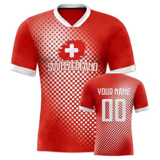  Personalized Switzerland Soccer Jersey - Custom Name & Number Training Uniform for Youth, Adults, and Fans -  ToylandEU™