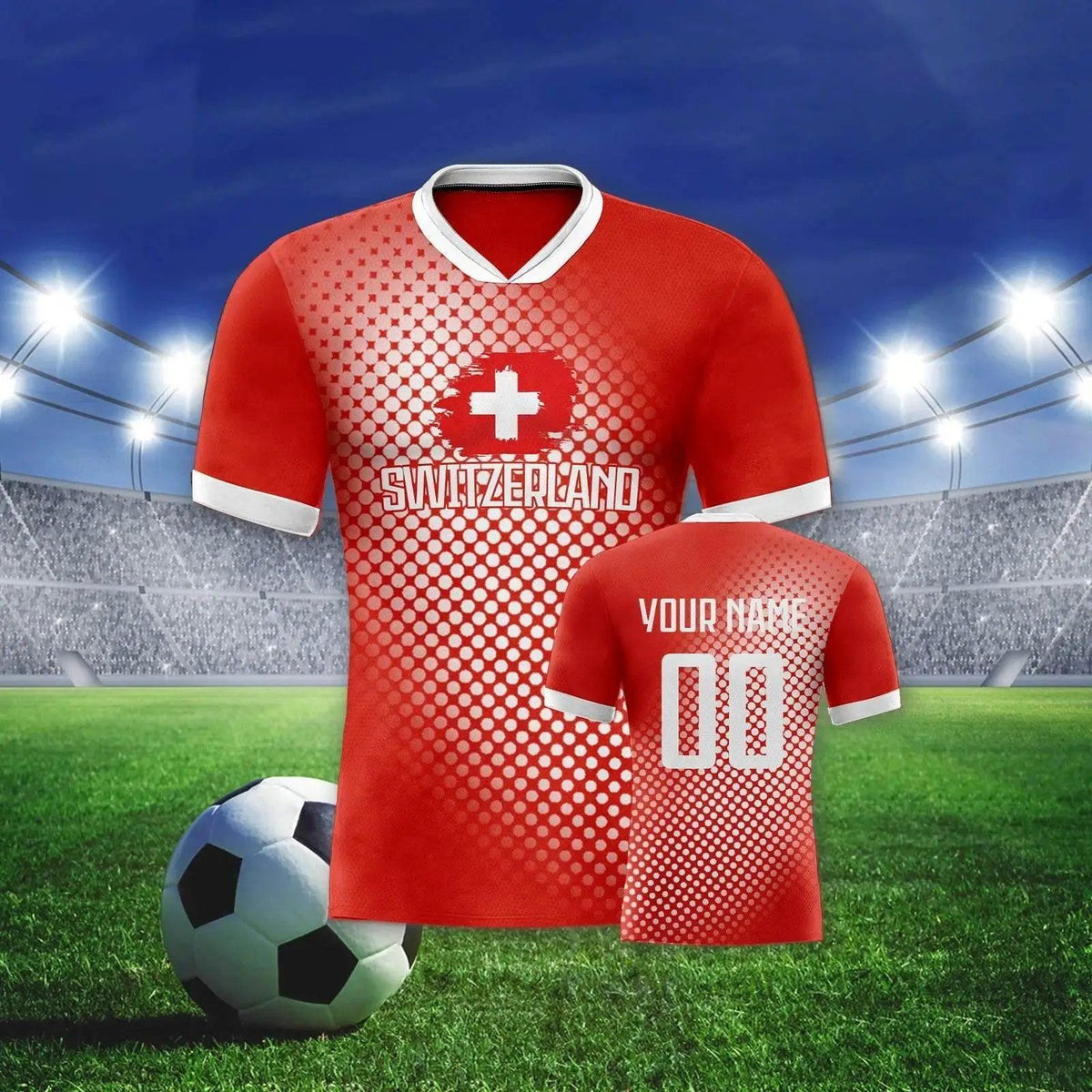  Personalized Switzerland Soccer Jersey - Custom Name & Number Training Uniform for Youth, Adults, and Fans -  ToylandEU™