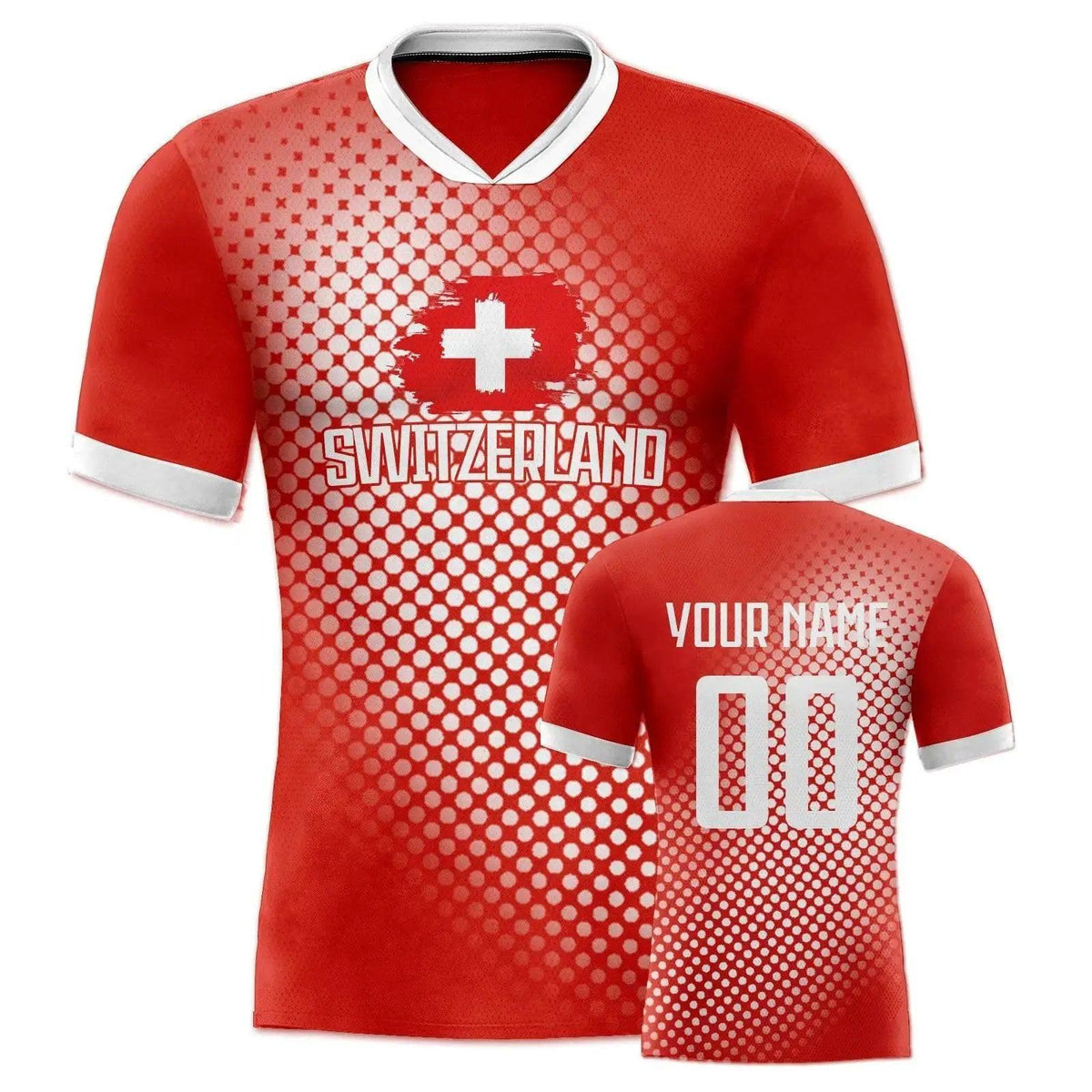  Personalized Switzerland Soccer Jersey - Custom Name & Number Training Uniform for Youth, Adults, and Fans -  ToylandEU™