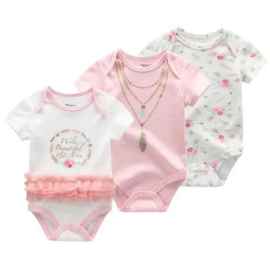  Soft 100 Cotton Baby Bodysuits 3 Pack Toyland EU -  ToylandEU™