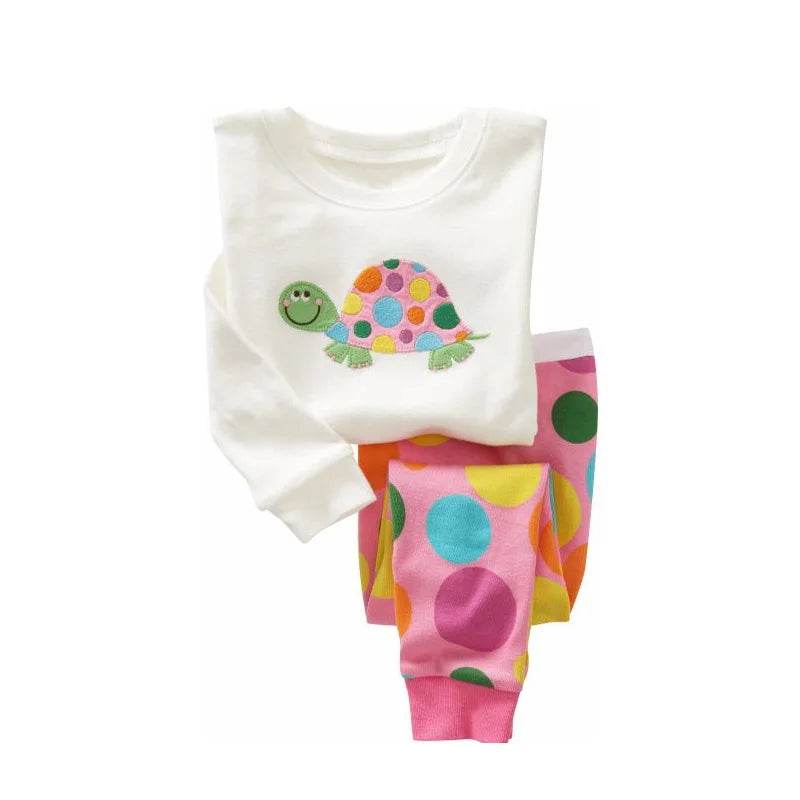Soft 100 Percent Cotton Kids Pajama Set With Animal Embroidery For Boys And Girls - ToylandEU
