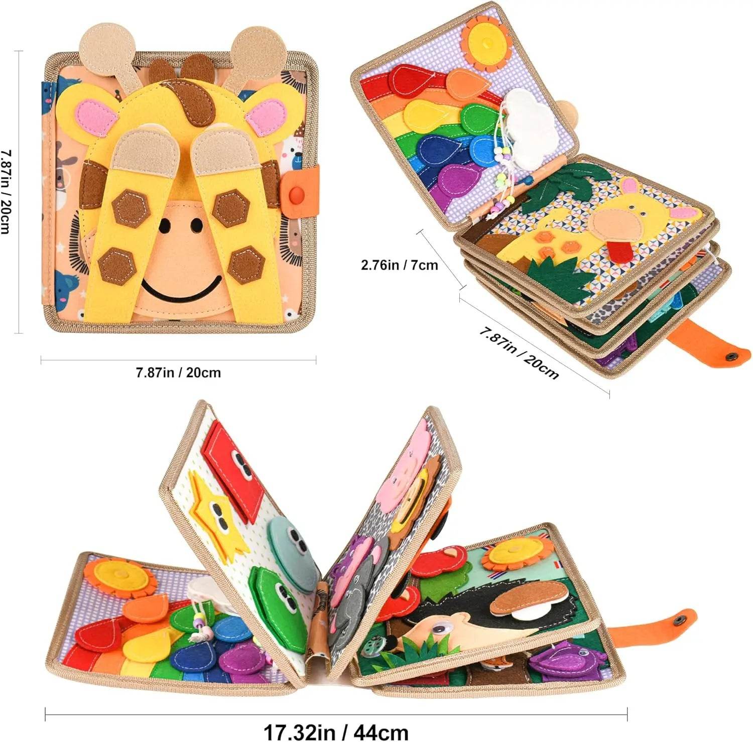 Baby Toy Soft 3D Cloth Book Montessori Infant Learning Toys - ToylandEU