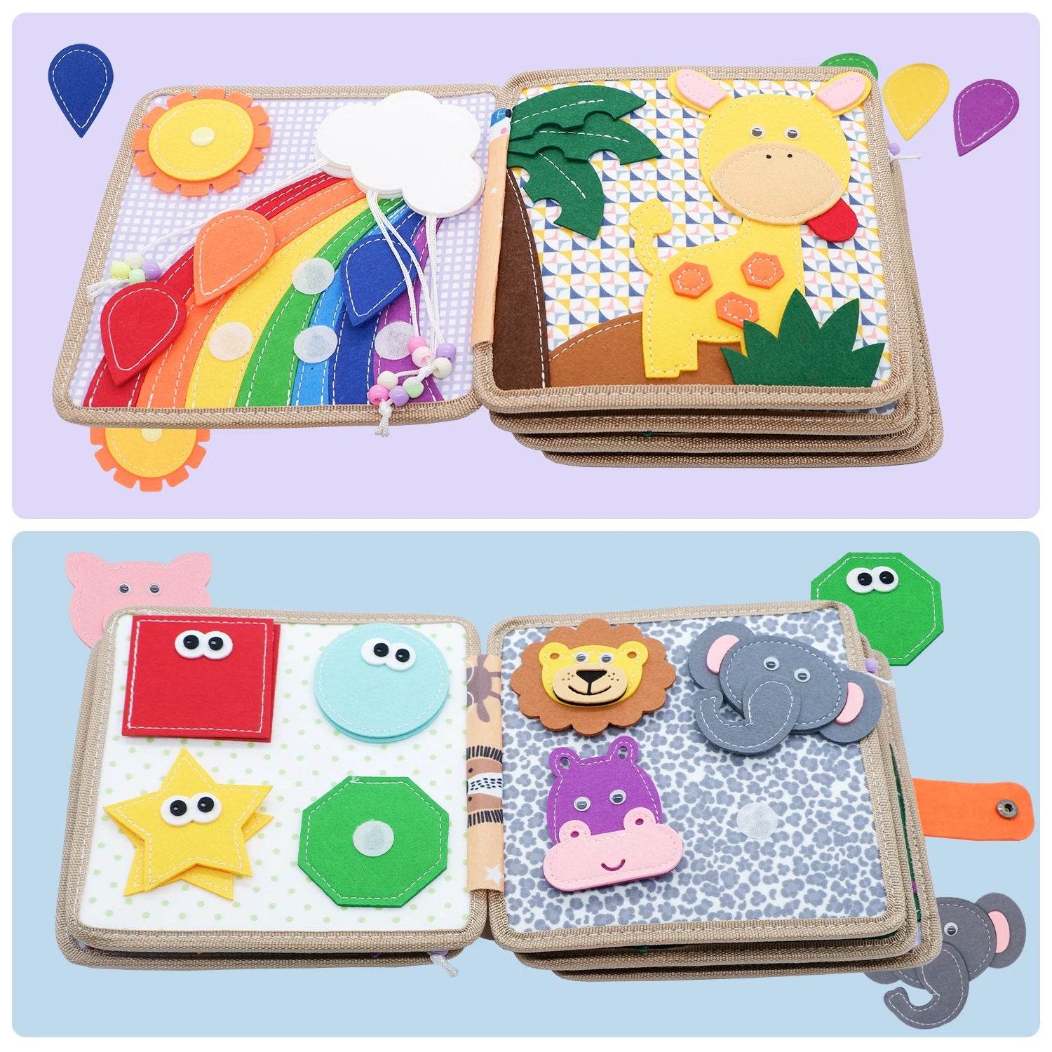 Baby Toy Soft 3D Cloth Book Montessori Infant Learning Toys - ToylandEU