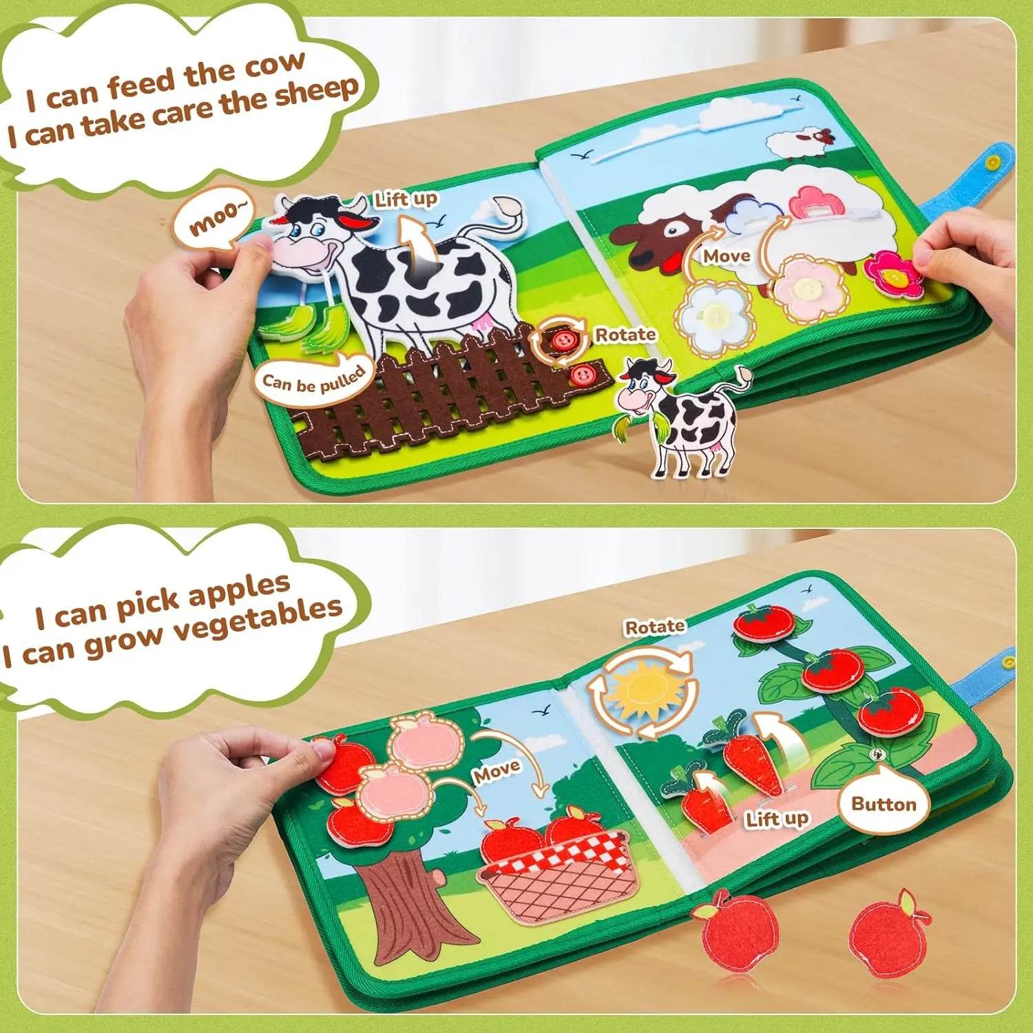 Baby Toy Soft 3D Cloth Book Montessori Infant Learning Toys - ToylandEU