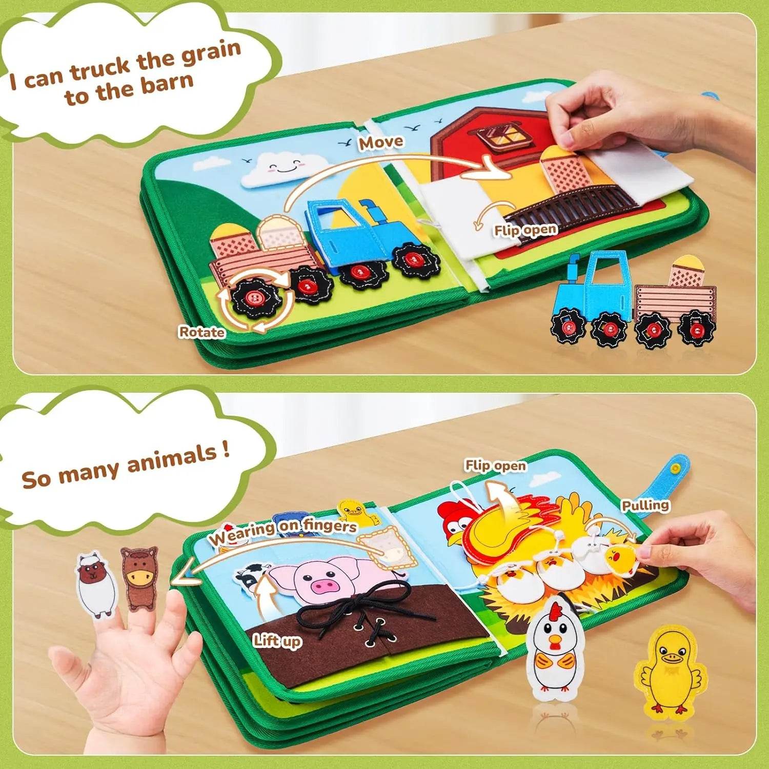 Baby Toy Soft 3D Cloth Book Montessori Infant Learning Toys - ToylandEU