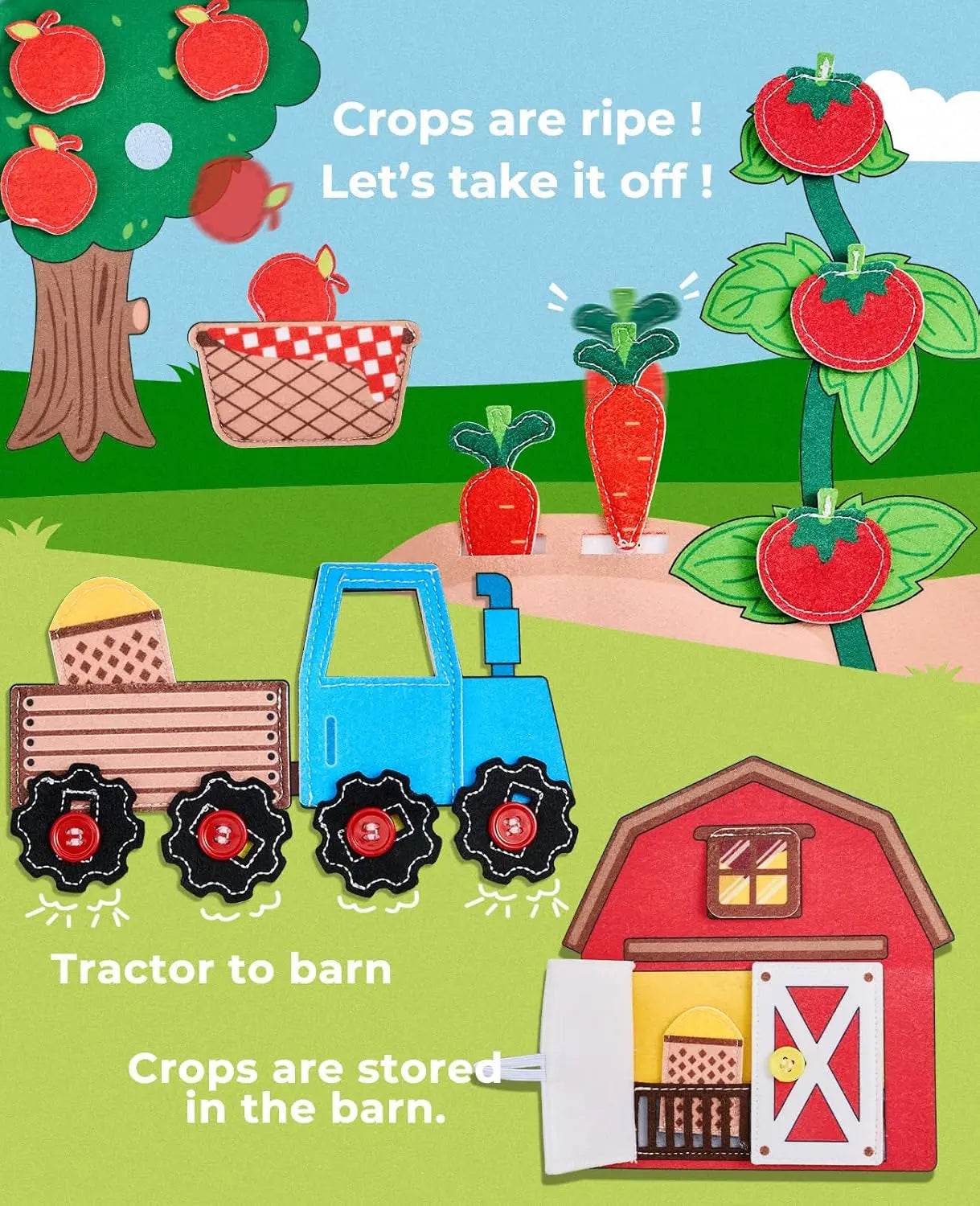 Baby Toy Soft 3D Cloth Book Montessori Infant Learning Toys - ToylandEU