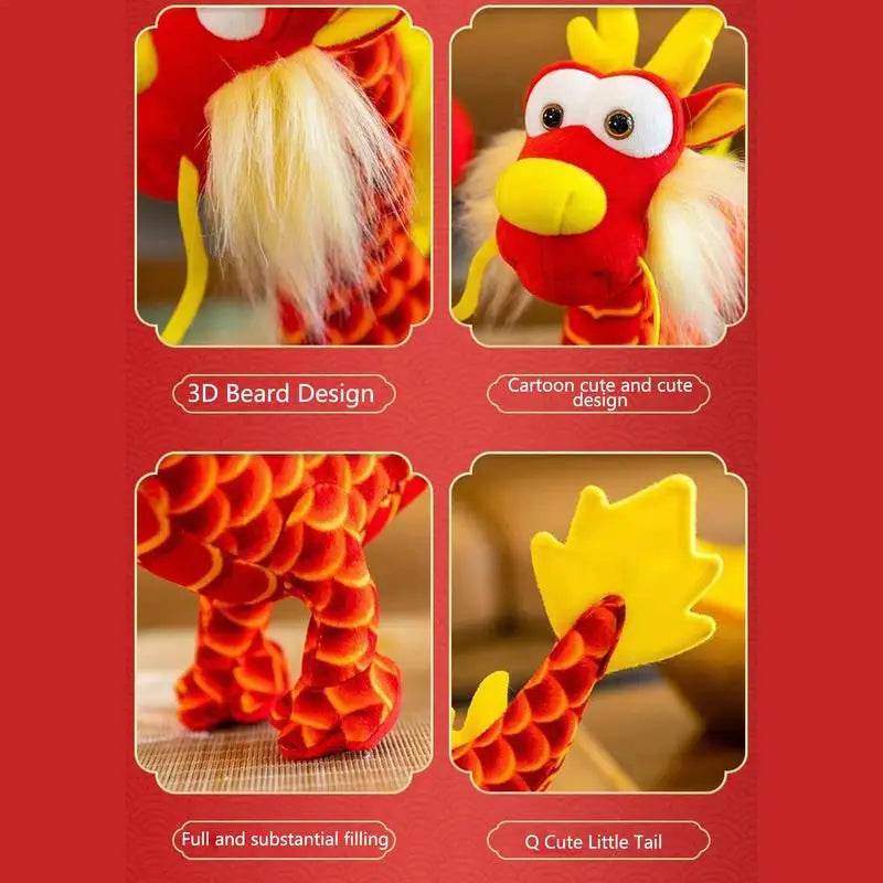 Soft & Adorable Chinese Dragon Plush Toy - Perfect Good Luck Charm & Year Gift - ToylandEU