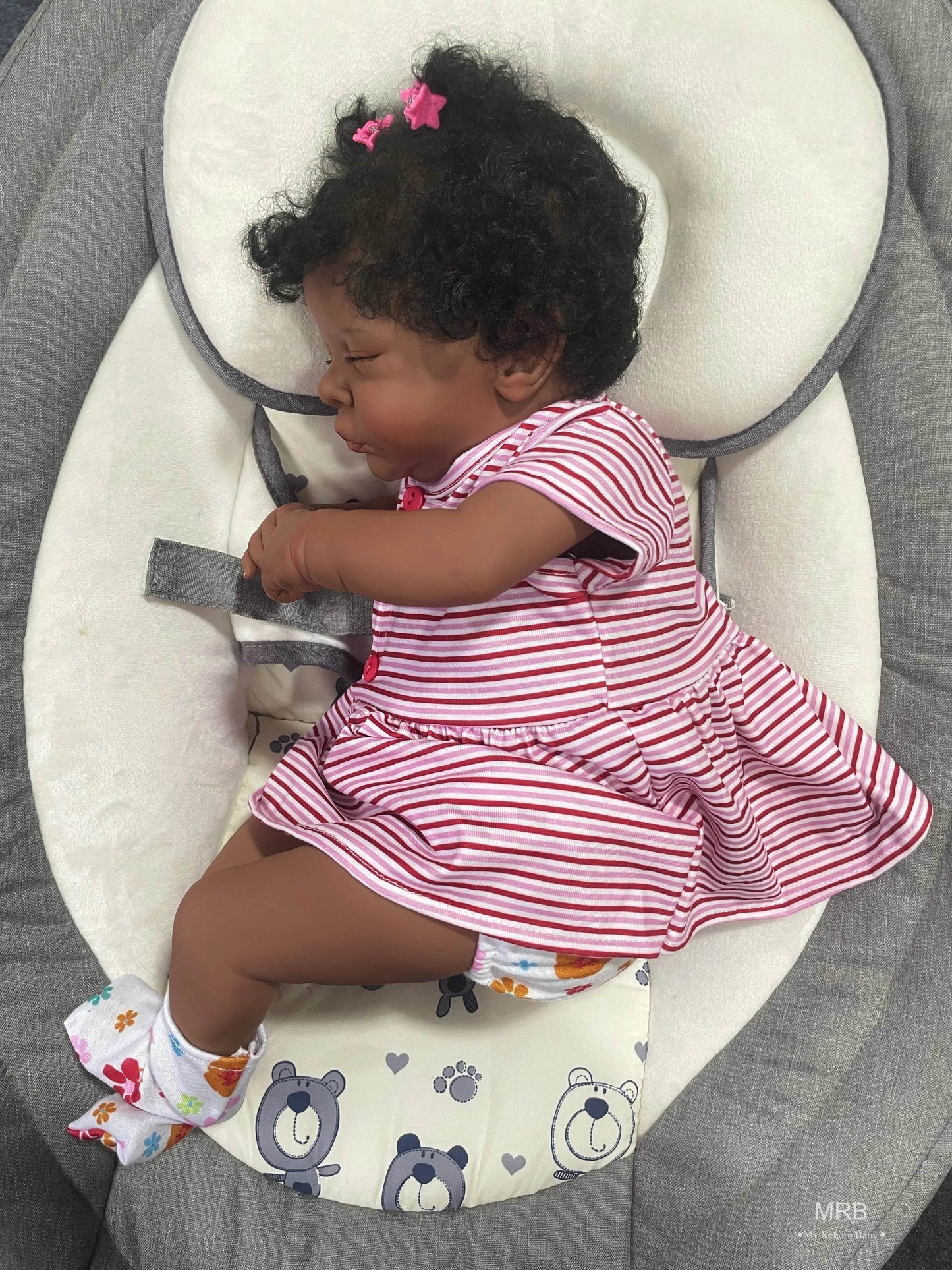 Soft African American Reborn Doll With Rooted Hair For Girls - ToylandEU