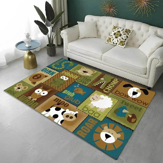  Soft Alphabet Cartoon Rug Playroom Rug Toyland EU -  ToylandEU™