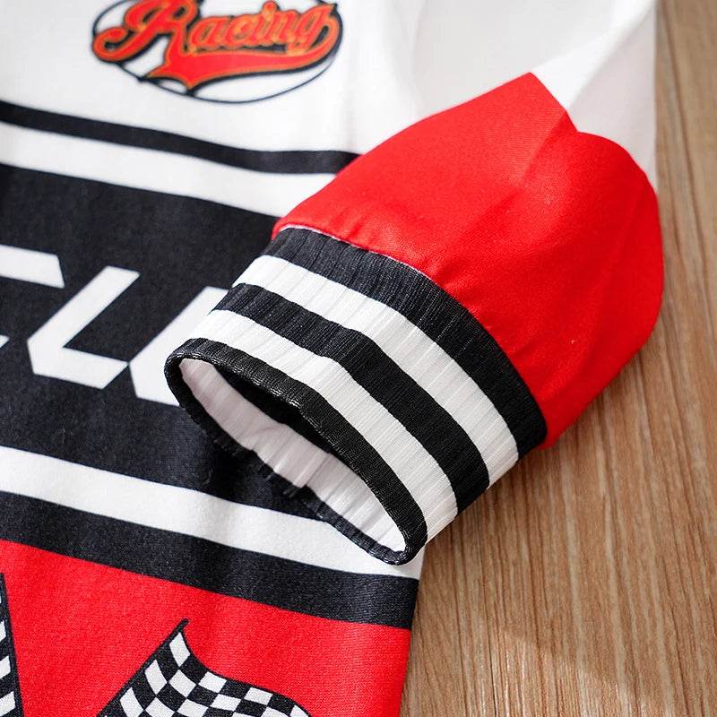 Soft And Comfortable Baby Jumpsuit With Long Sleeves In Outdoor Racing Style For Unisex Newborns In Spring And Autumn - ToylandEU