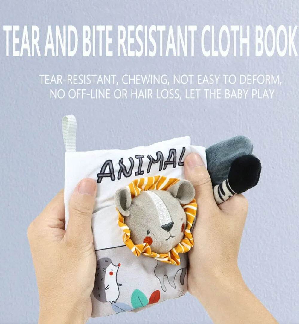Soft Baby Books 3D Touch Feel High Contrast Cloth Book Montessori Sensory Early Learning Stroller Toys for Infant Toddler Gifts - ToylandEU