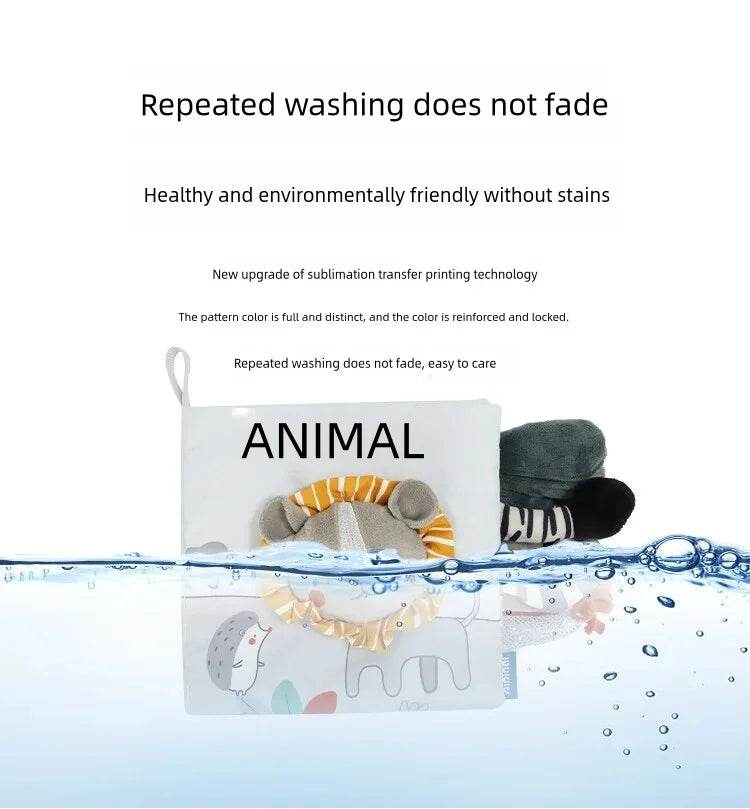 Soft Baby Books 3D Touch Feel High Contrast Cloth Book Early Learning Montessori Sensory Stroller Toys for Infant Toddler Gifts - ToylandEU