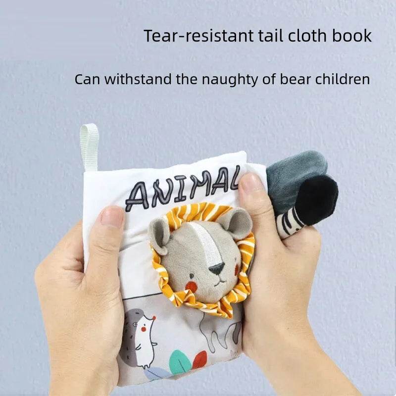 Soft Baby Books 3D Touch Feel High Contrast Cloth Book Early Learning Montessori Sensory Stroller Toys for Infant Toddler Gifts - ToylandEU