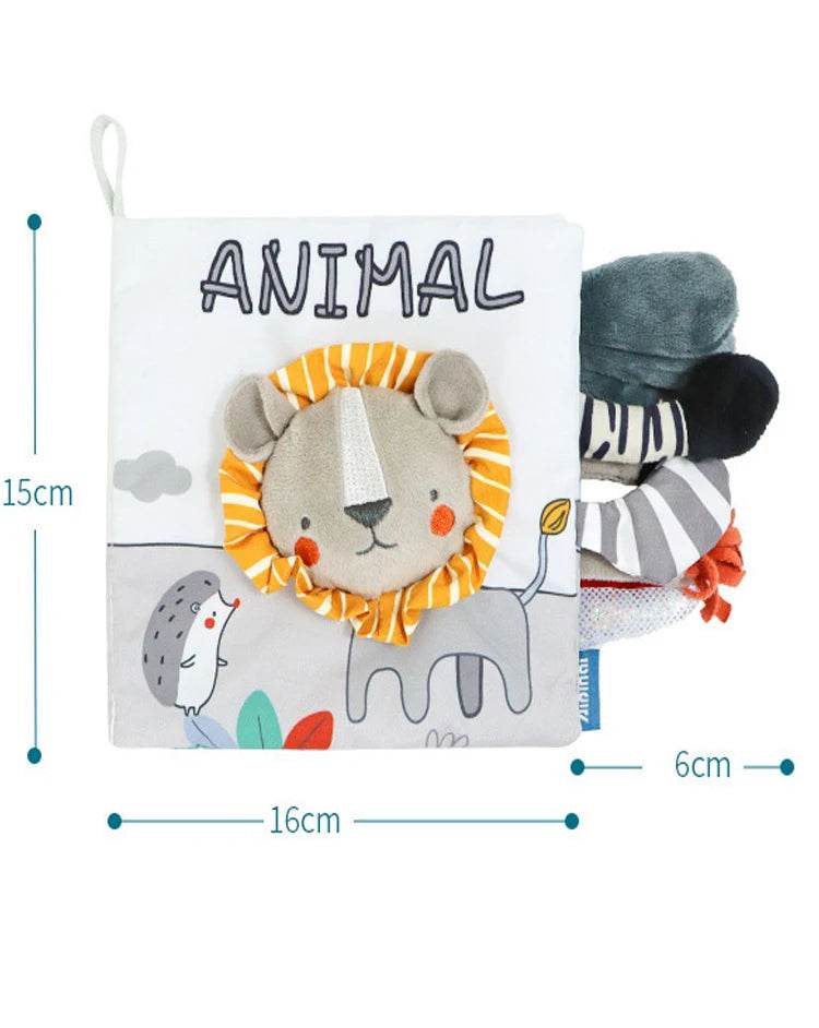 Soft Baby Books 3D Touch Feel High Contrast Cloth Book Early Learning Montessori Sensory Stroller Toys for Infant Toddler Gifts - ToylandEU