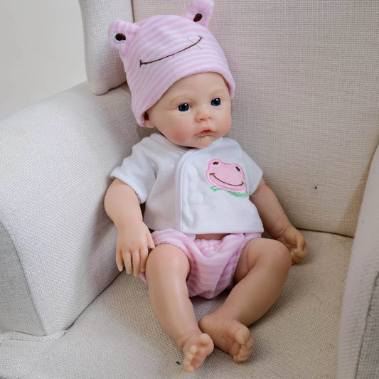 Soft Baby Doll Full Solid Silicone 12 Inch For Collectors - ToylandEU