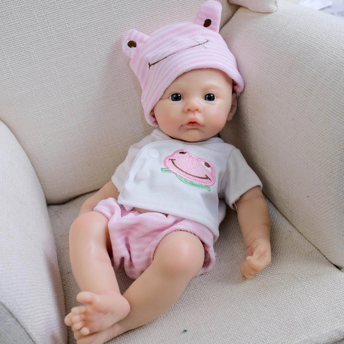 Soft Baby Doll Full Solid Silicone 12 Inch For Collectors - ToylandEU