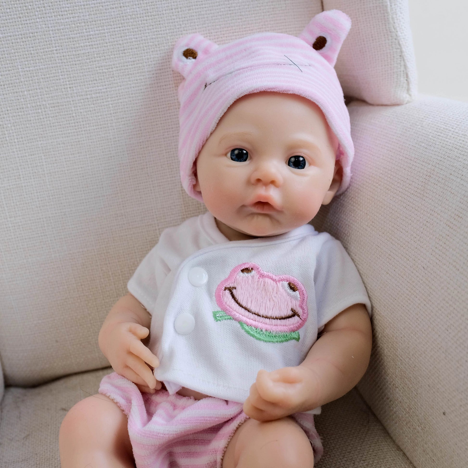 Soft Baby Doll Full Solid Silicone 12 Inch For Collectors - ToylandEU