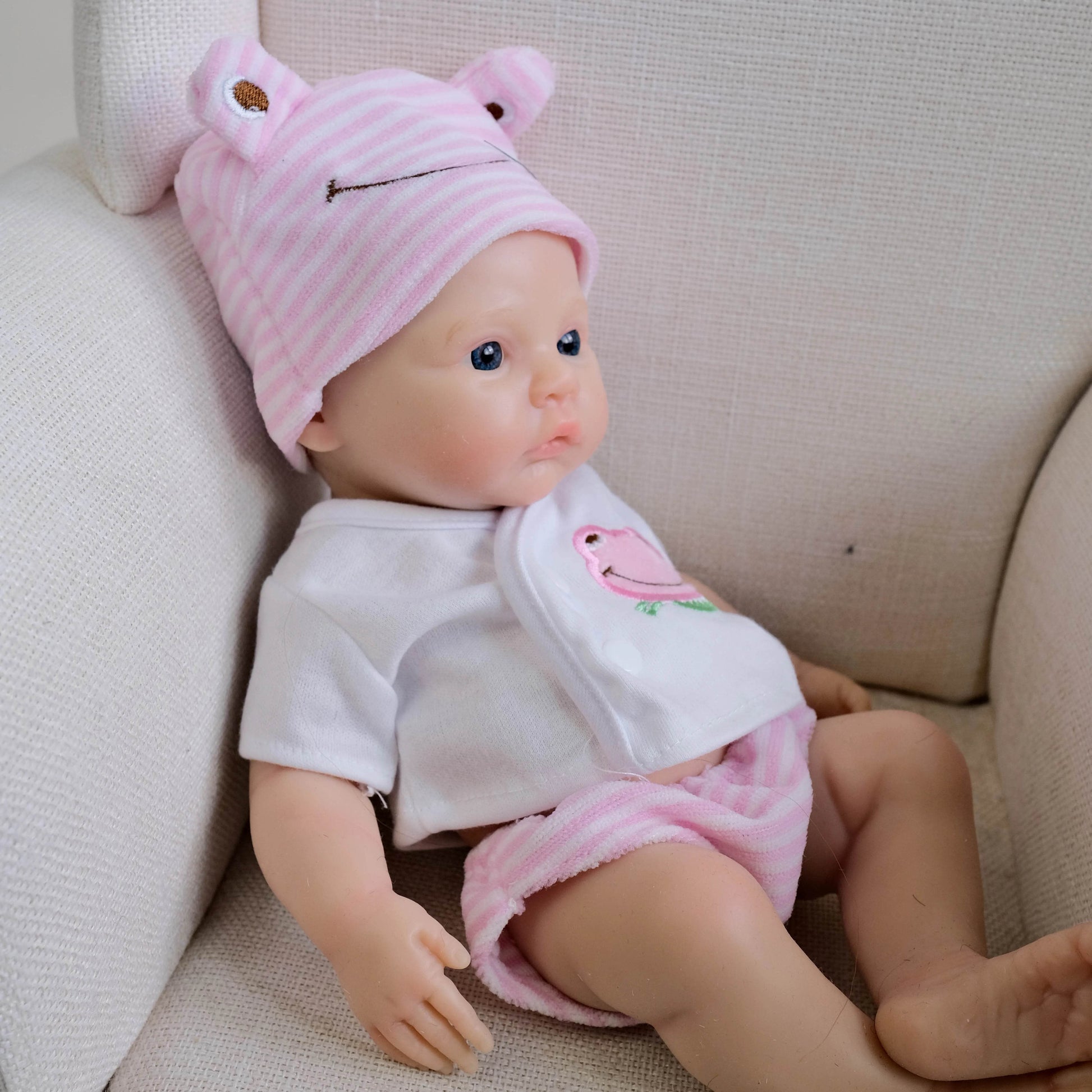 Soft Baby Doll Full Solid Silicone 12 Inch For Collectors - ToylandEU